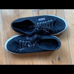 Classic black superga sneakers